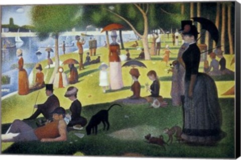 Framed Sunday Afternoon on the Island of La Grand Jatte Print