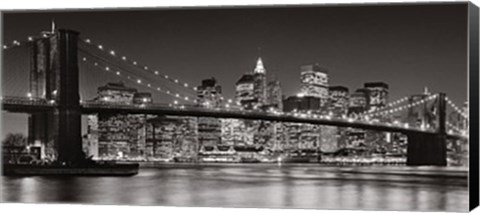 Framed Brooklyn Bridge, 2007 Print