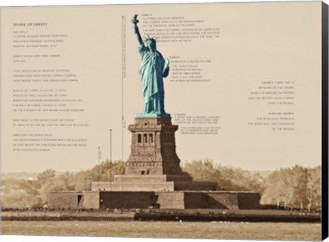 Framed Statue of Liberty Architecture Print