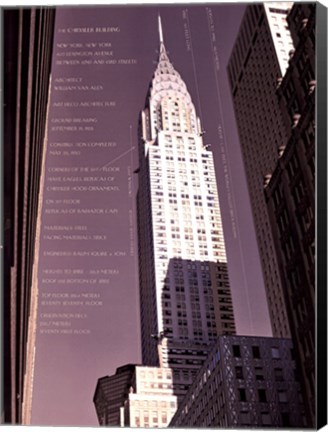 Framed Chrysler Building Architecture Print