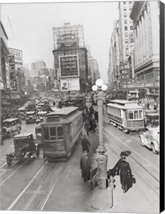 Framed Times Square from 43rd Street, 1930 Print