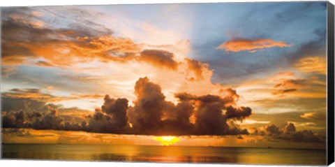 Framed Sunset in Polynesia Print