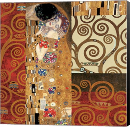 Framed Klimt Details (The Kiss) Print