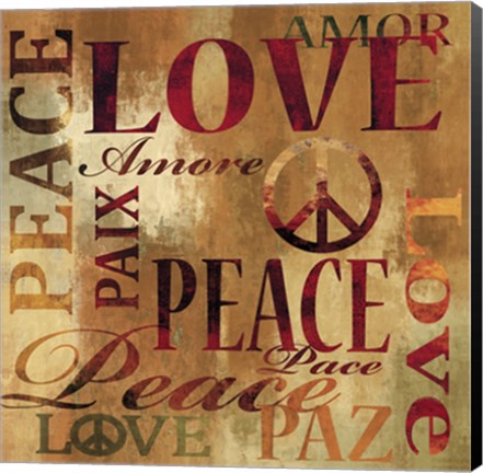 Framed Peace and Love Print