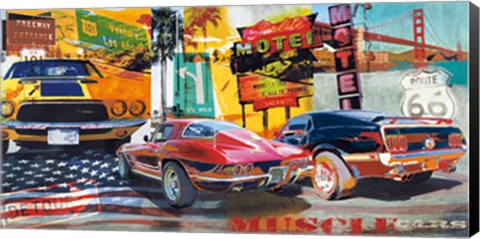 Framed Muscle Cars Print