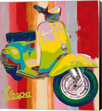 Framed Pop Vespa I Print