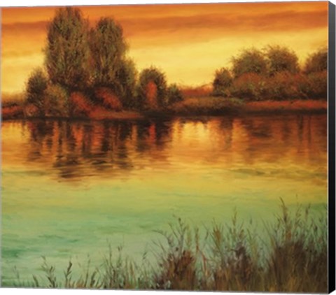 Framed River Sunset II Print