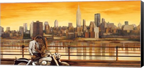 Framed Lovers in New York Print