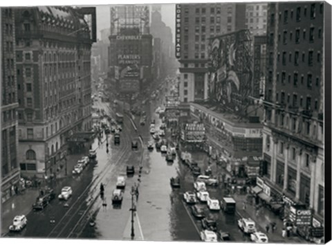 Framed Times Square, NYC 1935 Print