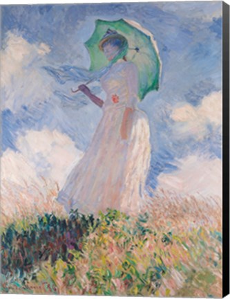 Framed Woman with Parasol Print