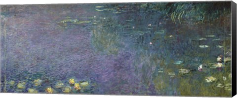 Framed Waterlilies: Morning, 1914-18 (centre right section) Print