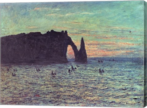 Framed Hollow Needle at Etretat, 1883 Print