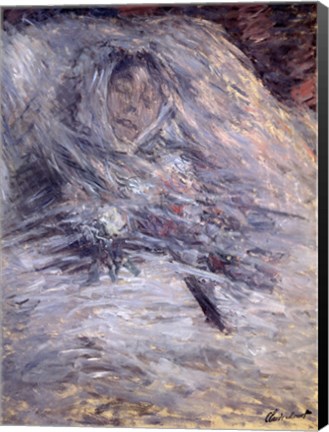 Framed Camille Monet on her Deathbed Print