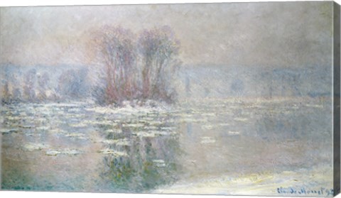 Framed Ice at Bennecourt, 1898 Print