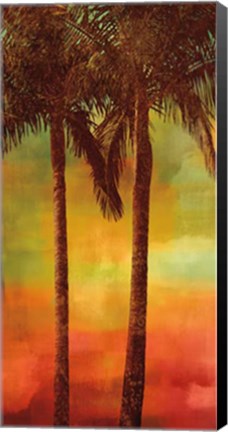 Framed Sunset Palms II Print