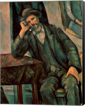 Framed Man Smoking a Pipe Print