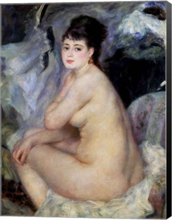 Framed Nude Seated on a Sofa, 1876 Print