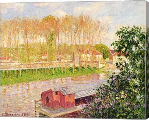 Framed Sunset at Moret-sur-Loing, 1901 Print