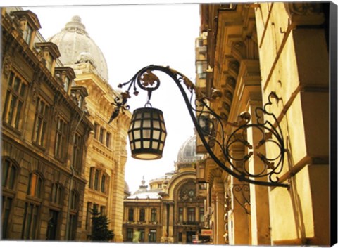 Framed Bucharest Artistic Street Light Print