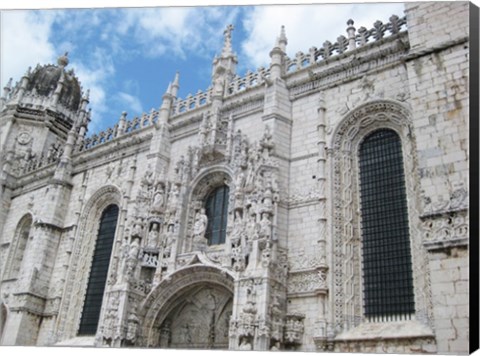 Framed Jeronimos Lisbon, Monastery Facade Print