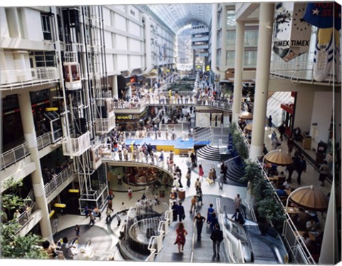 Framed Shopping mall, Eaton Centre, Toronto, Ontario, Canada Print