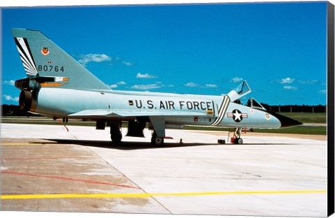 Framed Side profile of a US Air Force airplane Print