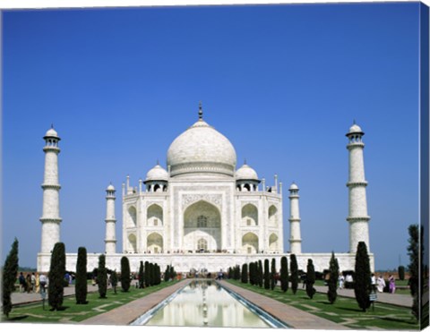 Framed Facade of the Taj Mahal, Agra, Uttar Pradesh, India Print