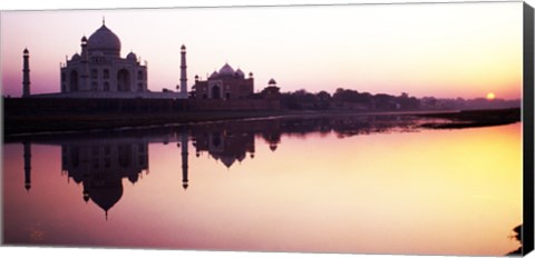 Framed Silhouette of the Taj Mahal, Agra, Uttar Pradesh, India Print