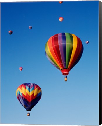 Framed Hot Air Balloons Going Up, Up and Away Print