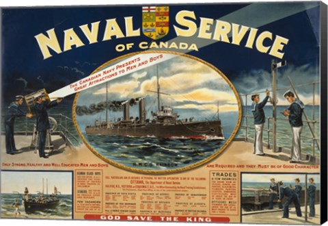 Framed Naval Service of Canada Print