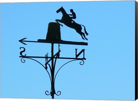 Framed Weathervane Iron Horseman Print