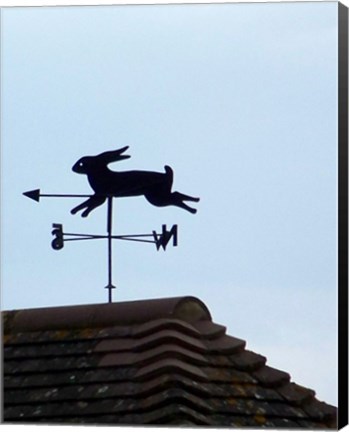 Framed Rabbit Weathervane Print