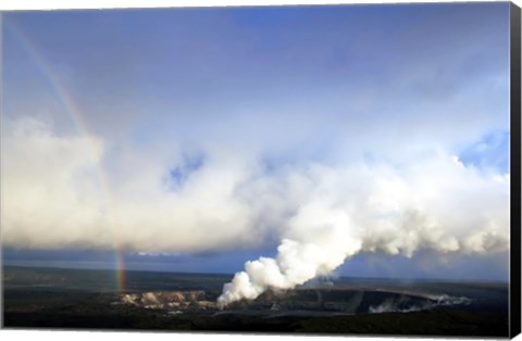 Framed Rainbow and Sulfur Dioxide Emissions from the Halema`uma`u Vent Print