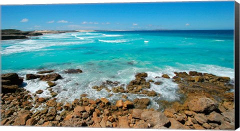 Framed Rocks on the coast, Sleaford Bay, Australia Print