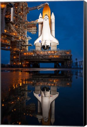 Framed Atlantis STS-135 Rainwater Reflection on Pad Print