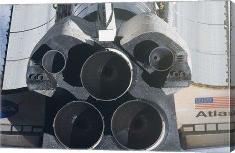 Framed STS-135 Atlantis during the Rendezvous Pitch Maneuver Print