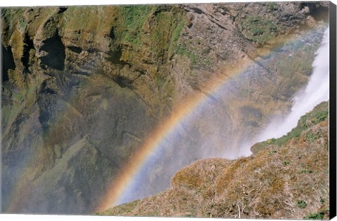 Framed Rainbow by Waterfall Print