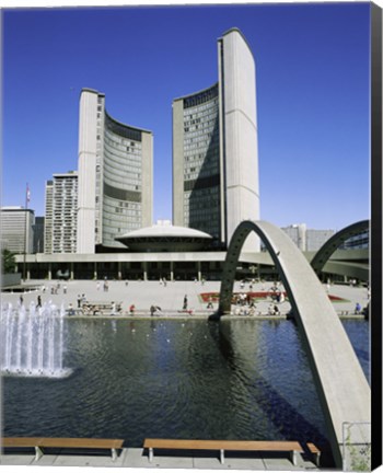 Framed Low angle view of a building on the waterfront, Toronto, Ontario, Canada Print