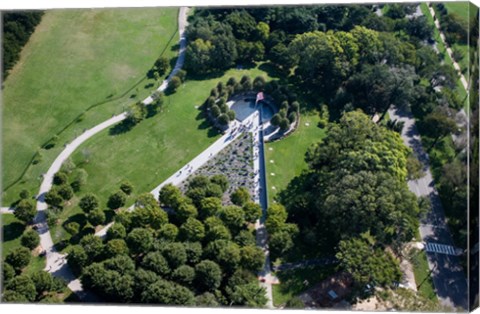 Framed Ariel view of the Korean War Monument Print