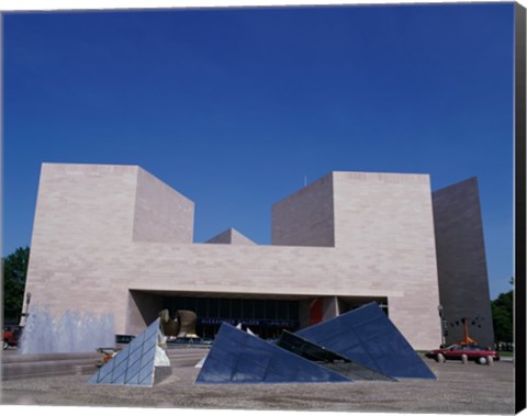 Framed Facade of the National Gallery of Art Fountain, Washington, D.C., USA Print