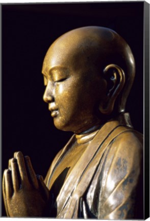 Framed Close-up of a Buddha Statue, Asakusa Kannon Temple, Tokyo, Japan Print