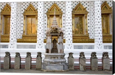 Framed Statue of Buddha in a Temple, Wat Arun, Bangkok, Thailand Print