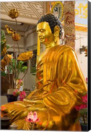 Framed Statue of Buddha in a Temple, Long Son Pagoda, Nha Trang, Vietnam Print