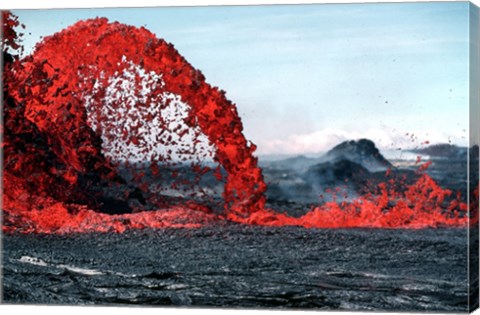 Framed Arching fountain of a Pahoehoe Print