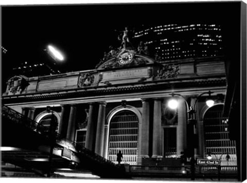 Framed Grand Central Station at Night Print