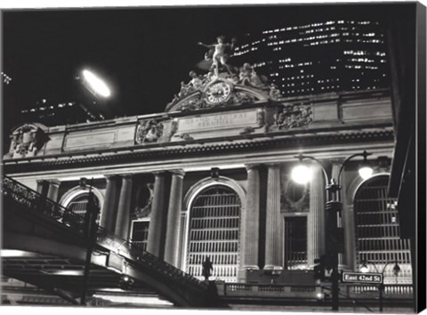 Framed Grand Central Station at Night Print