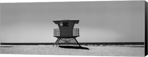 Framed Lone Lifeguard Shack Print