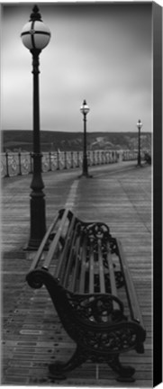 Framed Bench on the Boardwalk Print