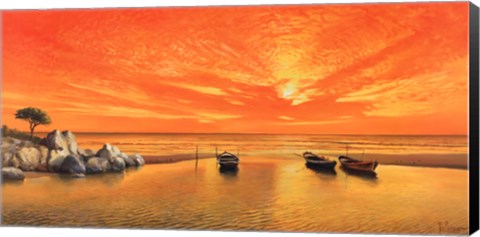 Framed Tramonto dorato Print