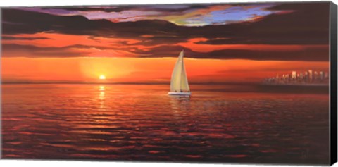 Framed Rosso tramonto Print